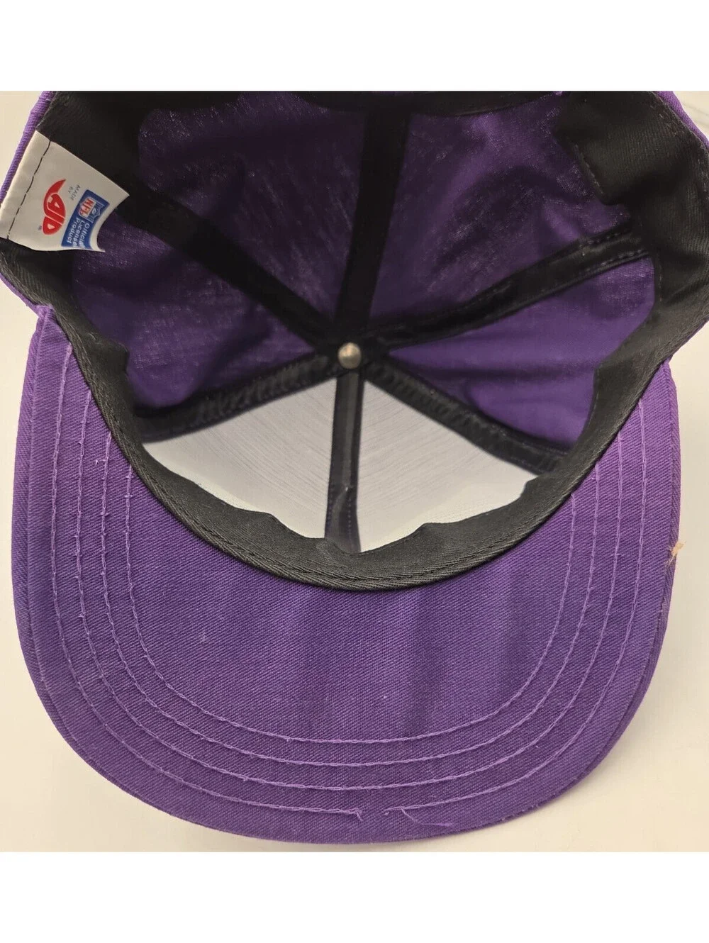 Vintage Minnesota Vikings AJD Rope Snapback Hat 80s Purple NFL Logo Cap Made USA